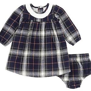 Edgehill Collection Baby Girl Plaid Dress & Bloomer